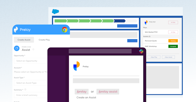 Purpose-built team selling integrations include Slack, Salesforce, and Google Chrome.